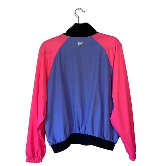 Goldsheep Activewear Half Zip Windbreaker Ski Jacket Retro 80s Neon - Picture 4 of 9